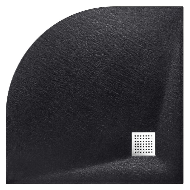 Čtvrtkruhová sprchová vanička VEXO - černá