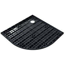 Štvrťkruhová sprchová vanička VEXO MARBLE - čierna