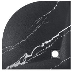 Štvrťkruhová sprchová vanička VEXO MARBLE - čierna