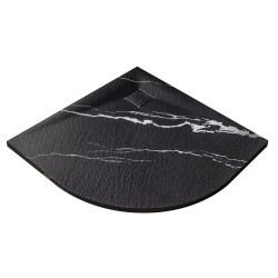Štvrťkruhová sprchová vanička VEXO MARBLE - čierna