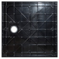 Štvorcová sprchová vanička VEXO MARBLE - čierna