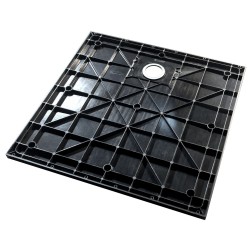 Čtvercová sprchová vanička VEXO MARBLE - černá