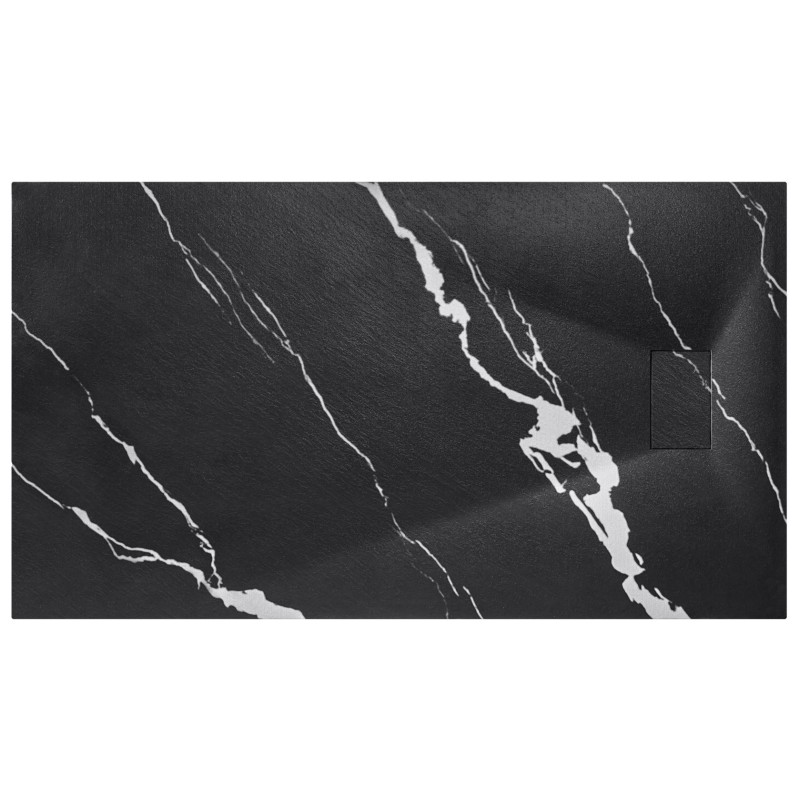 Obdélníková sprchová vanička VEXO MARBLE - černá