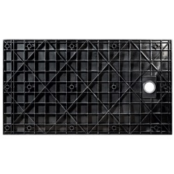 Obdélníková sprchová vanička VEXO MARBLE - černá