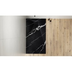 Obdélníková sprchová vanička VEXO MARBLE - černá