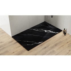 Obdélníková sprchová vanička VEXO MARBLE - černá