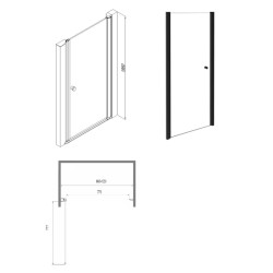 Bezrámové sprchové dvere SINCO