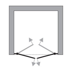 Bezrámové sprchové dvere SINCO DUE BLACK