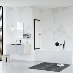 Vaňová zástena EASY SLIDE BLACK NEW