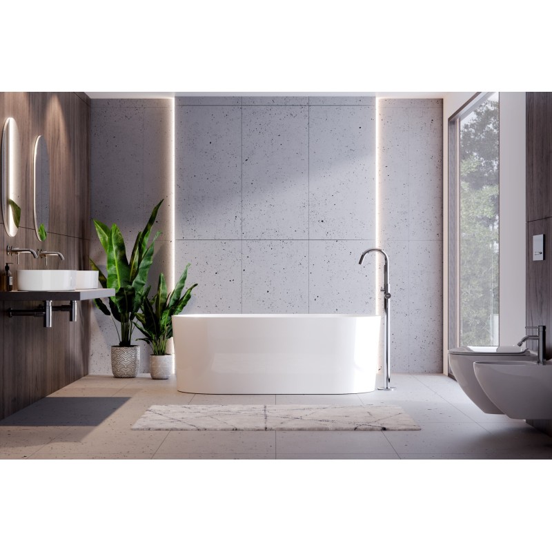 Volně stojící vana LOVA bílá lesklá