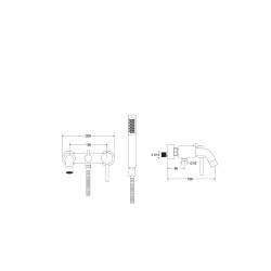 Sprchová baterie Decco - s příslušenstvím