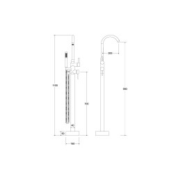 Stojánková vanová baterie FONTI 08