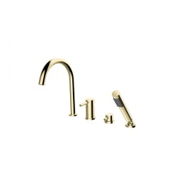 4 - otvorová vaňová batéria ILLUSION zlatá s príslušenstvom