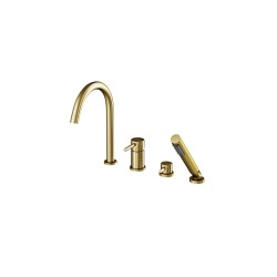 4 - otvorová vaňová batéria ILLUSION zlatá s príslušenstvom