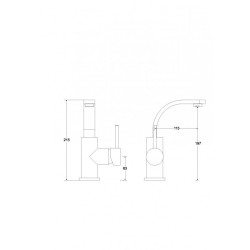 Stojánková umyvadlová baterie DECCO II Zlatá lesklá