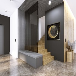 Lamelový nástenný obklad vnútorné SÉRIA A - Strieborná farba