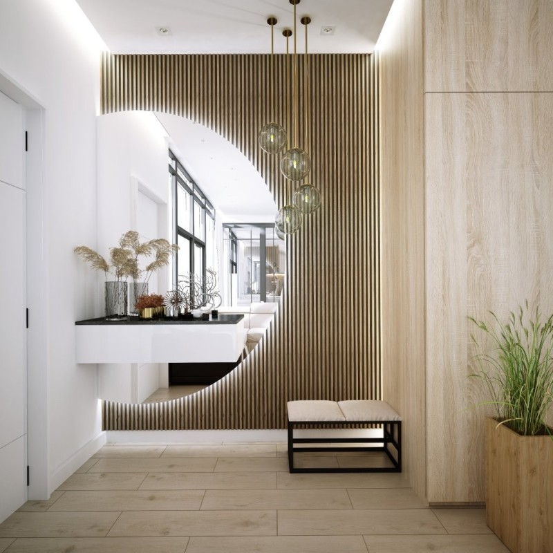 Lamelový nástěnný obklad vnitřní SÉRIE A, ukončovací profil - Dub řemeslný