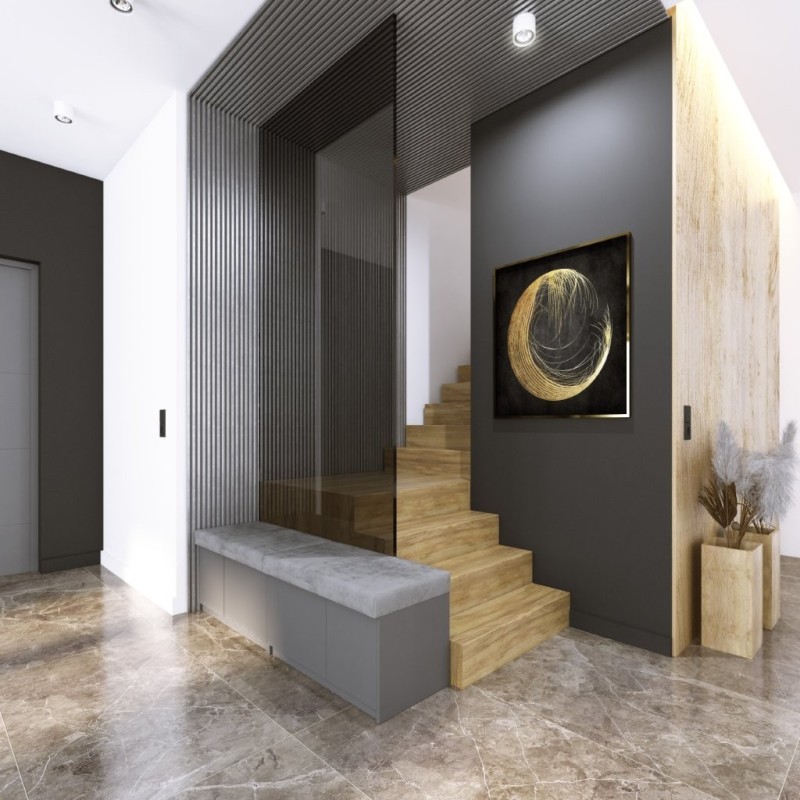 Lamelový nástěnný obklad vnitřní SÉRIE A, ukončovací profil - Stříbrná barva