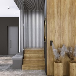 Lamelový nástěnný obklad vnitřní SÉRIE A, ukončovací profil - Stříbrná barva