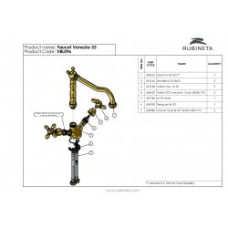 Dřezová baterie VENEZIA V-33