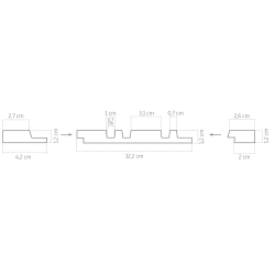 Lamelový nástěnný obklad vnitřní SÉRIE M - Dub sonoma