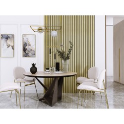 Lamelový nástěnný obklad vnitřní SÉRIE M, ukončovací profil - Zlatá barva