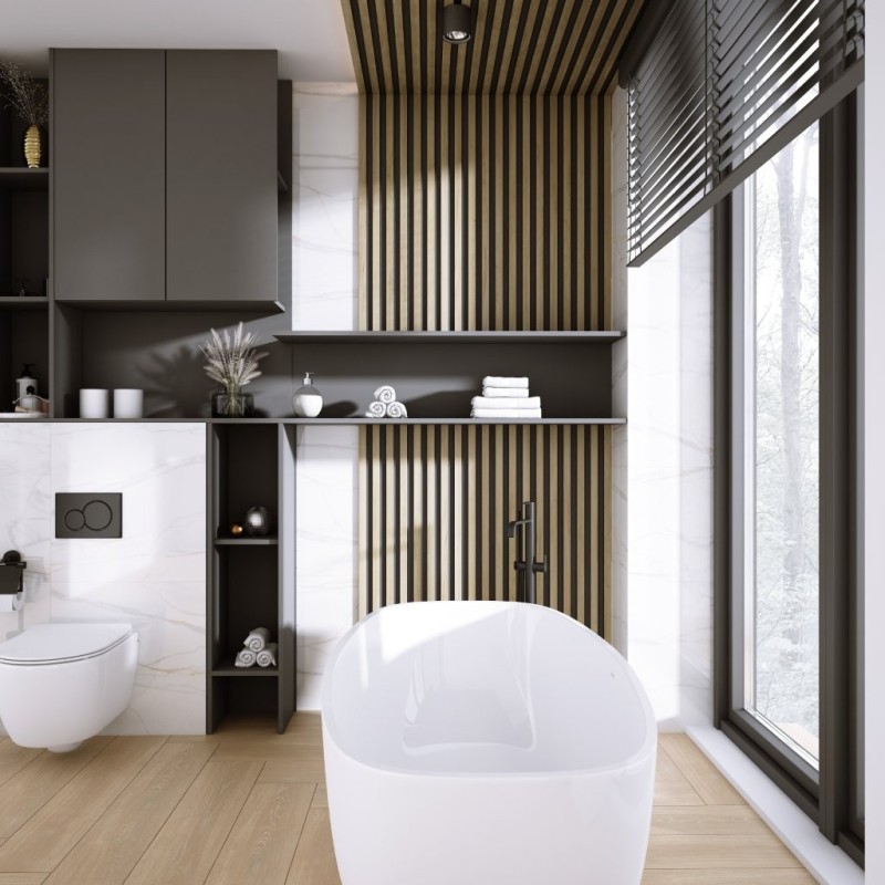 Lamelový nástěnný obklad vnitřní SÉRIE V, ukončovací profil - Dub zlatý