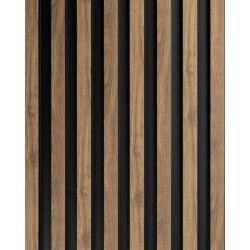 Lamelový nástěnný obklad vnitřní SÉRIE V, ukončovací profil - Dub řemeslný