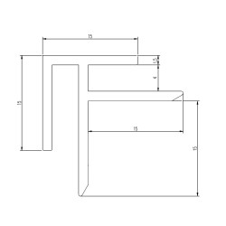 SPC nástenný obklad vnútorný - vonkajší roh