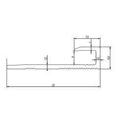 SPC nástenný obklad vnútorný - ukončovací roh profil