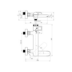 Vanová termostatická baterie COSY-10/K včetně příslušenství