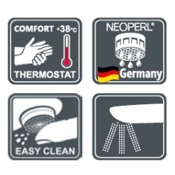 Vanová termostatická baterie COSY-10/K včetně příslušenství