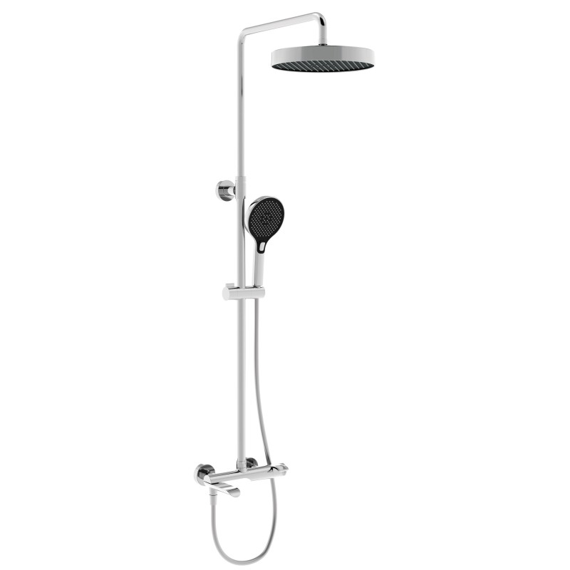 Sprchový termostatický nástěnný set COSY-10 + SLOUP RAINFALL, chrom