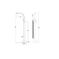 Stojánková vanová baterie FONTI 08