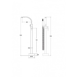 Stojanková vaňová batéria DECCO I Zlatá