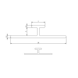 SPC nástěnný obklad vnitřní - spojovací profil