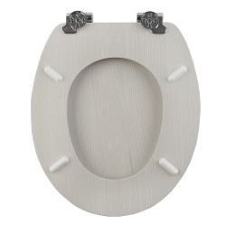 WC  doska OAK WHITE z MDF, soft-close