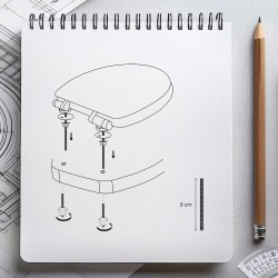 WC  sedátko OAK WHITE z MDF, soft-close