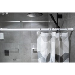 Tyč sprchového závěsu - teleskopická bílá