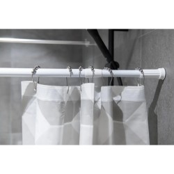 Tyč sprchového závesu - teleskopická biela