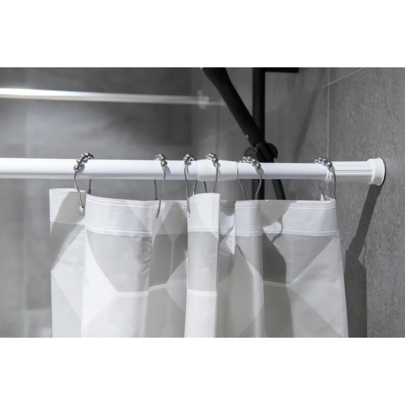 Tyč sprchového závěsu - teleskopická bílá