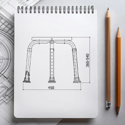 Koupeľnové madlo - zalomenie 135°