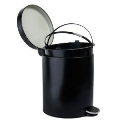 Pedálový odpadkový kôš 5l, kov, čierna farba