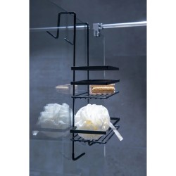 Drôtená polička, 25,2x21,5x48,7 cm, čierna farba