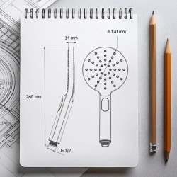 Ručná sprcha - 3-polohová, zlatá matná