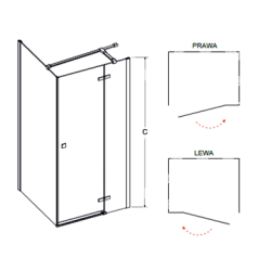 Obdélníkový sprchový kout PIXA GRAFIT