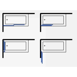 Vaňová zástena EASY SLIDE GRAFIT