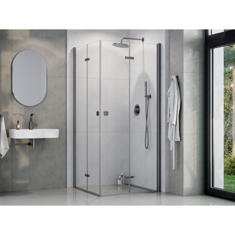 Čtvercový sprchový kout EXO-H GRAFIT