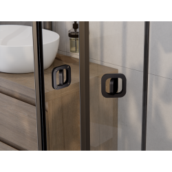 Čtvercový sprchový kout EXO-H BLACK