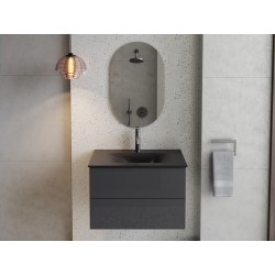 Spodná skrinka s umývadlom AKYA CLASSIC grafitová lesklá